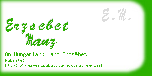 erzsebet manz business card